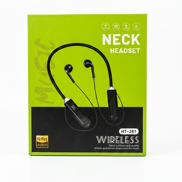 Wireless Neckband Headset HT-281 | Hi-Res Audio Bluetooth Earphones